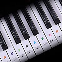 Yuccer Pegatinas Piano Colores 37 49 54 61 88 Teclas Etiquetas Piano Desmontable Pegatinas Piano Niños El Mejor Regalo…